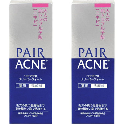 Ghibili Löwenpaar Anti-Akne Reinigungsschaum – Cremiger Gesichtsreiniger für Erwachsene, 2er-Pack (2x80g), japanische Gesichtsreinigung