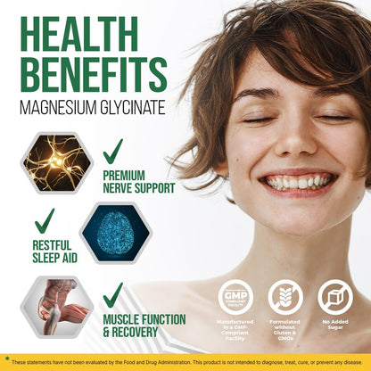 Magnesium Glycinate 500mg flüssige Tropfen – Zuckerfreies Magnesiumpräparat, vegane Formel, 60 ml, Geschmack Ananas