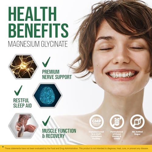 Magnesium Glycinate 500mg flüssige Tropfen – Zuckerfreies Magnesiumpräparat, vegane Formel, 60 ml, Geschmack Ananas