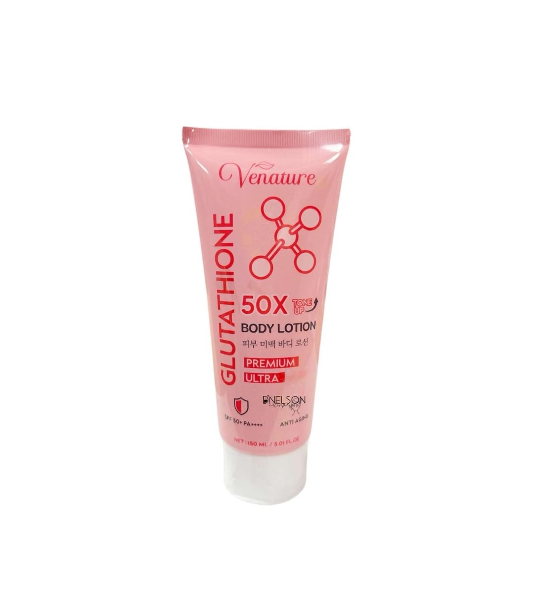 Venature Glutathione 50x Tone Up Body Lotion – Aufhellende Körperlotion mit Glutathion für ebenmäßigen Teint (1 Fl Oz)