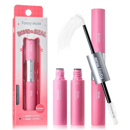 Fancy Muse Lash Bond and Seal Wimpernkleber – wasserfester Wimpernkleber mit Vitamin E für 120+ Stunden Halt