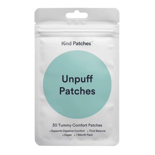 Kind Patches Unpuff Patches mit Löwenzahnwurzel, Fenchel, Artischocke, Ingwer und Kurkuma Extrakt – vegan – 30 Stück