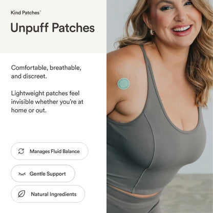 Kind Patches Unpuff Patches mit Löwenzahnwurzel, Fenchel, Artischocke, Ingwer und Kurkuma Extrakt – vegan – 30 Stück