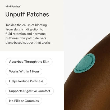 Kind Patches Unpuff Patches mit Löwenzahnwurzel, Fenchel, Artischocke, Ingwer und Kurkuma Extrakt – vegan – 30 Stück