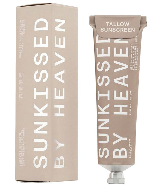 Jay Alvarrez Beef Tallow Sunscreen SPF 50 – Mineral Sonnencreme mit Rindertalg & Zinkoxid, ohne weißen Schimmer, wasserfest für Gesicht & Körper | 85 g