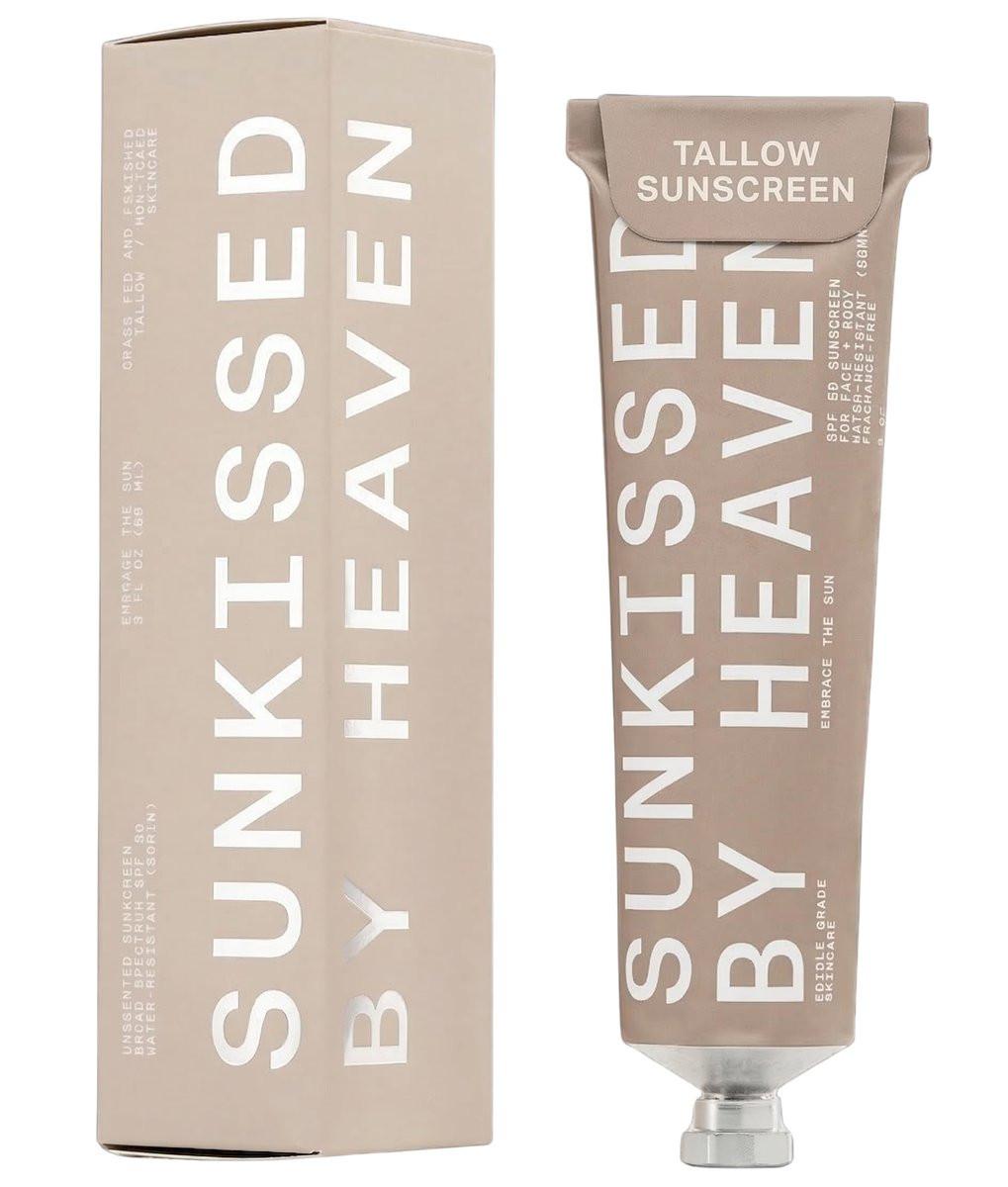 Jay Alvarrez Beef Tallow Sunscreen SPF 50 – Mineral Sonnencreme mit Rindertalg & Zinkoxid, ohne weißen Schimmer, wasserfest für Gesicht & Körper | 85 g