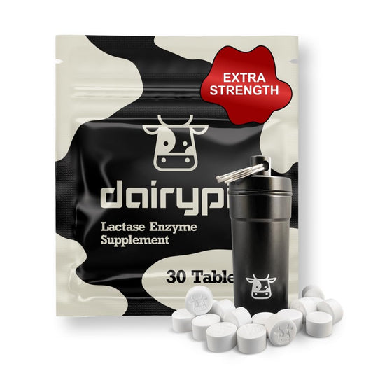 DairyPill Lactase Enzym 18.000 FCCs pro Tablette, 30 Stück – Lösung bei Laktoseintoleranz, praktisch, leicht zu schlucken, konservierungs- und glutenfrei, amerikanische Herstellung, nicht gentechnisch verändert