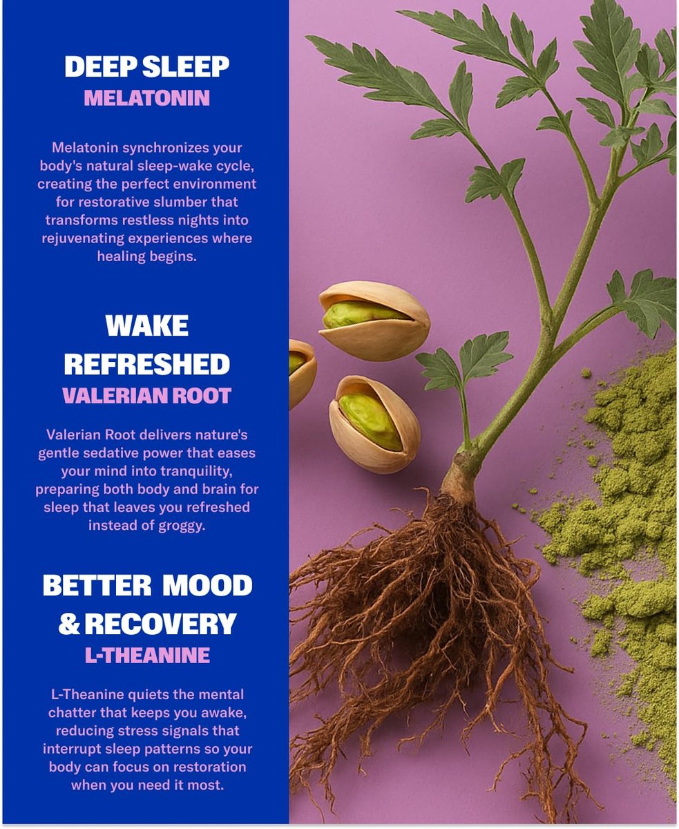 NuStrips™ Schnell lösliche Schlafstreifen mit 5 mg Melatonin, Baldrianwurzel, L-Theanin & Vitamin B6 – Blaubeergeschmack – Natürliches Schlafmittel, vegan, nicht gentechnisch verändert, glutenfrei – Schnell einschlafen (3 Streifen)