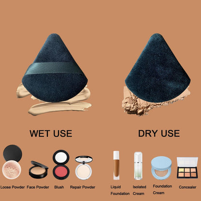 16 Stück Dreieckige Puderquasten Make-up Schwamm – Set Puderpuff für loses Puder, Foundation Make-up Schwamm