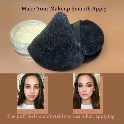 16 Stück Dreieckige Puderquasten Make-up Schwamm – Set Puderpuff für loses Puder, Foundation Make-up Schwamm