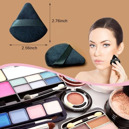 16 Stück Dreieckige Puderquasten Make-up Schwamm – Set Puderpuff für loses Puder, Foundation Make-up Schwamm