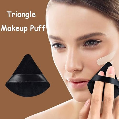 16 Stück Dreieckige Puderquasten Make-up Schwamm – Set Puderpuff für loses Puder, Foundation Make-up Schwamm