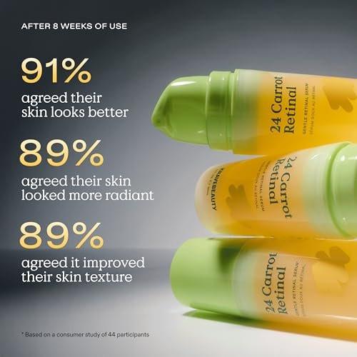 KraveBeauty 24 Karotten Sanftes Retinal-Serum, Leichtes 0,05% Retinal-Behandlung mit Karottenextrakt & Torula-Öl, für ungleichmäßigen Teint, Textur und feine Linien, Duftfrei, 30 ml