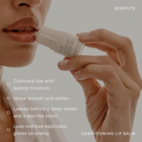 Oak Essentials Conditioning Lip Balm – Ultra-feuchtigkeitsspendender Lippenbalsam mit Sheabutter und Arganöl für trockene, rissige Lippen – Klarer, dewy Glanz, 3,6 g