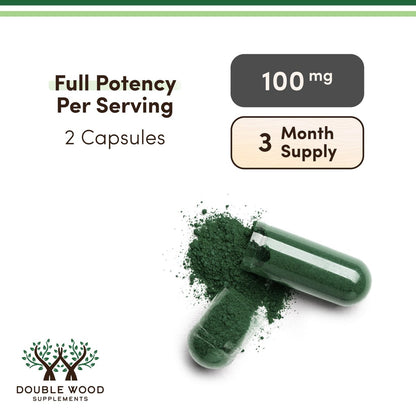 Chlorophyll Kapseln – für Verdauung, Darmgesundheit, Energie und Entgiftung – Vegan, 90 Kapseln von Double Wood