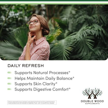 Chlorophyll Kapseln – für Verdauung, Darmgesundheit, Energie und Entgiftung – Vegan, 90 Kapseln von Double Wood