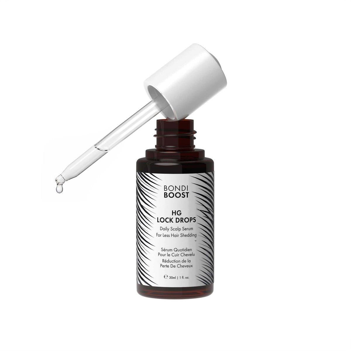 BondiBoost HG Lock Drops Tägliches Haar Serum für Frauen – Nicht fettend, reduziert Haarausfall, stimuliert die Kopfhaut, unterstützt volleres und dichteres Haar – Vegan, farbsicher, leicht für alle Haartypen und -texturen