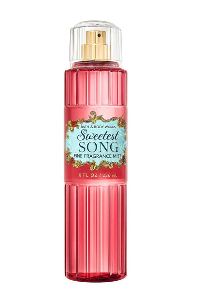 Bath & Body Works Sweetest Song Fine Fragrance Mist 8 fl oz – Florales & Fruchtiges Körperspray mit Himbeeren, Jasmin, Moschus