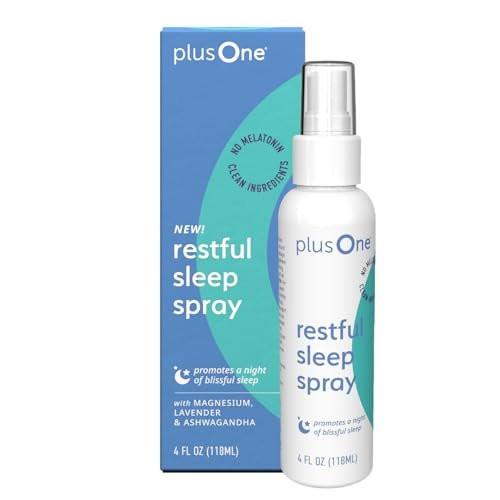 Plus One Blissful Sleep Spray – Magnesium, Lavendel & Ashwagandha für Entspannung, Ruhe & erholsamen Schlaf – Hormonfrei, Duftneutral, Wechseljahre-freundliches Aromatherapie-Mist
