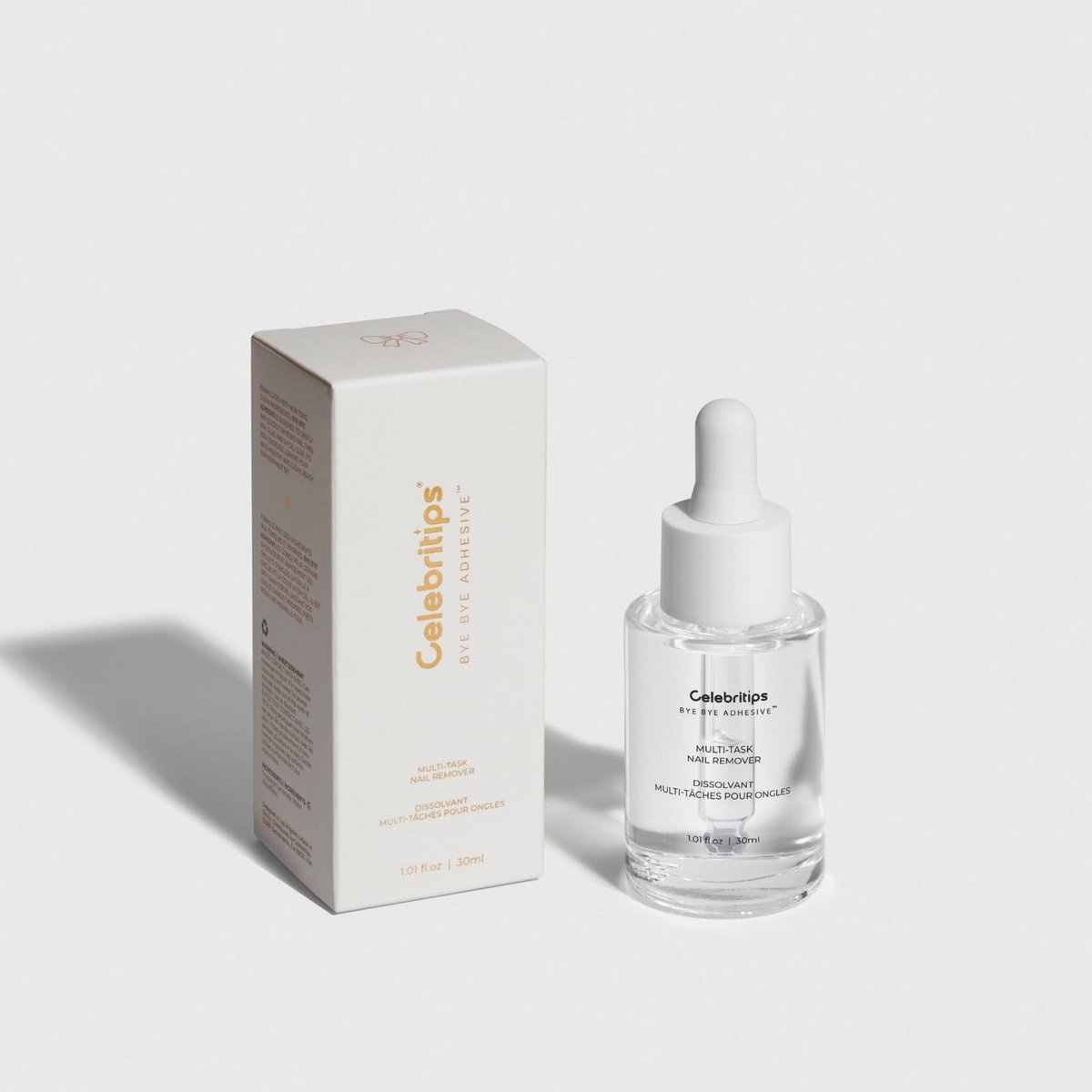 Celebritips Bye Bye Adhesive™ Nagellackentferner für Press-On-Nägel – Geruchlos, ungiftig, sanft – 30 ml