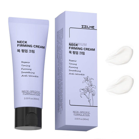 ZZILME Premium Halsstraffungscreme – Lifting & Straffende Behandlung für Dekolleté und Brust, Anti-Aging Halscreme reduziert feine Linien und Erschlaffung, Geschenk für Frauen & Männer, 2,3 Fl Oz