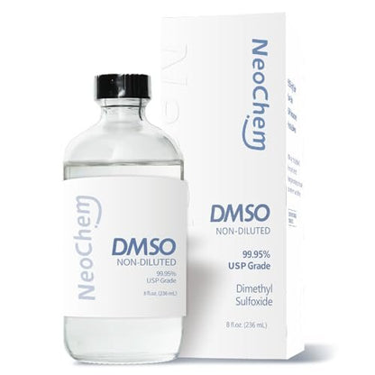 NeoChem Dimethyl Sulfoxid (DMSO) 99,95 % rein flüssig | 8 oz. DMSO unverdünnt | Geruchslos, in hochwertiger Glasflasche