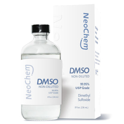 NeoChem Dimethyl Sulfoxid (DMSO) 99,95 % rein flüssig | 8 oz. DMSO unverdünnt | Geruchslos, in hochwertiger Glasflasche