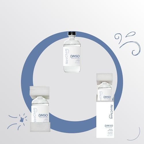 NeoChem Dimethyl Sulfoxid (DMSO) 99,95 % rein flüssig | 8 oz. DMSO unverdünnt | Geruchslos, in hochwertiger Glasflasche