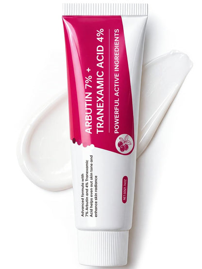 EELHOE Arbutin 7% + Tranexamsäure 4% Creme – 70.000 ppm Arbutin & 40.000 ppm TXA – Feuchtigkeitsspendend, ebenmäßiger Hautton, reduziert dunkle Flecken & Pigmentierung, 50 ml