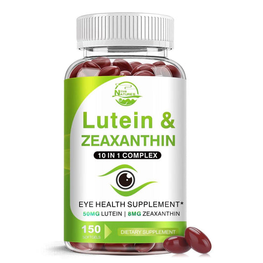 Lutein & Zeaxanthin Kapseln – Augen-Vitamine mit Omega-3 für Sehkraft & Augengesundheit, 150 Softgels