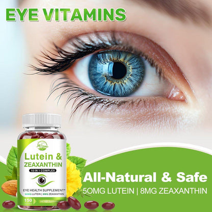 Lutein & Zeaxanthin Kapseln – Augen-Vitamine mit Omega-3 für Sehkraft & Augengesundheit, 150 Softgels