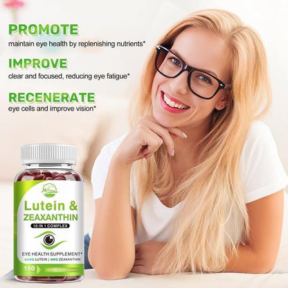 Lutein & Zeaxanthin Kapseln – Augen-Vitamine mit Omega-3 für Sehkraft & Augengesundheit, 150 Softgels