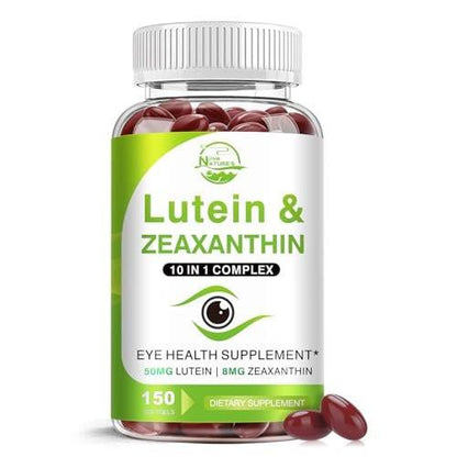 Lutein & Zeaxanthin Kapseln – Augen-Vitamine mit Omega-3 für Sehkraft & Augengesundheit, 150 Softgels