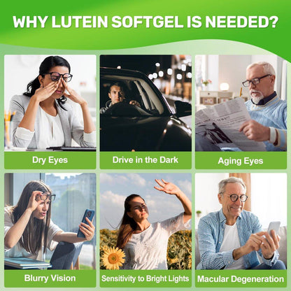 Lutein & Zeaxanthin Kapseln – Augen-Vitamine mit Omega-3 für Sehkraft & Augengesundheit, 150 Softgels