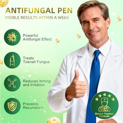 Nagelpilz-Behandlungsstift Extra Stark – Repariert gelbe, verfärbte, dicke & eingewachsene Nägel – Pilzlösung für Zehen- & Fingernägel – (6 x 5 ml/0,17 Fl. Oz Stifte)