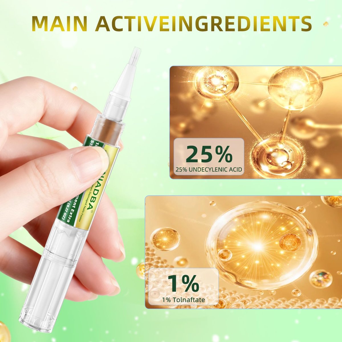 Nagelpilz-Behandlungsstift Extra Stark – Repariert gelbe, verfärbte, dicke & eingewachsene Nägel – Pilzlösung für Zehen- & Fingernägel – (6 x 5 ml/0,17 Fl. Oz Stifte)