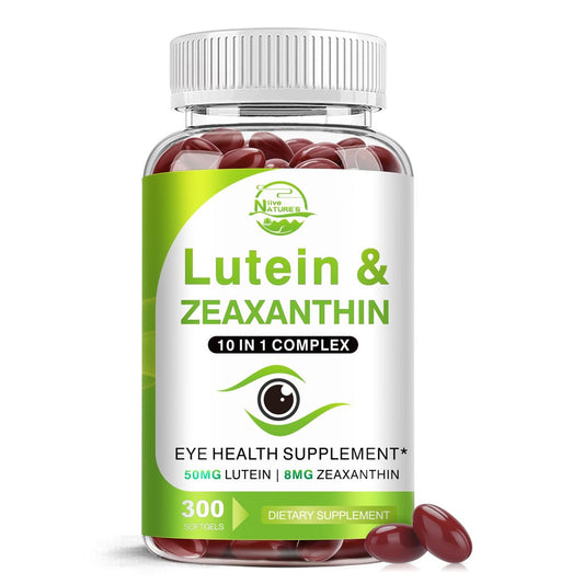 Lutein und Zeaxanthin Nahrungsergänzung, Augen Vitamin & Mineralstoff Komplex, Multivitamin für Sehkraft & Augengesundheit mit Omega-3, Schützen und verbessern Sie Ihre Augengesundheit vollständig, 300 Softgels