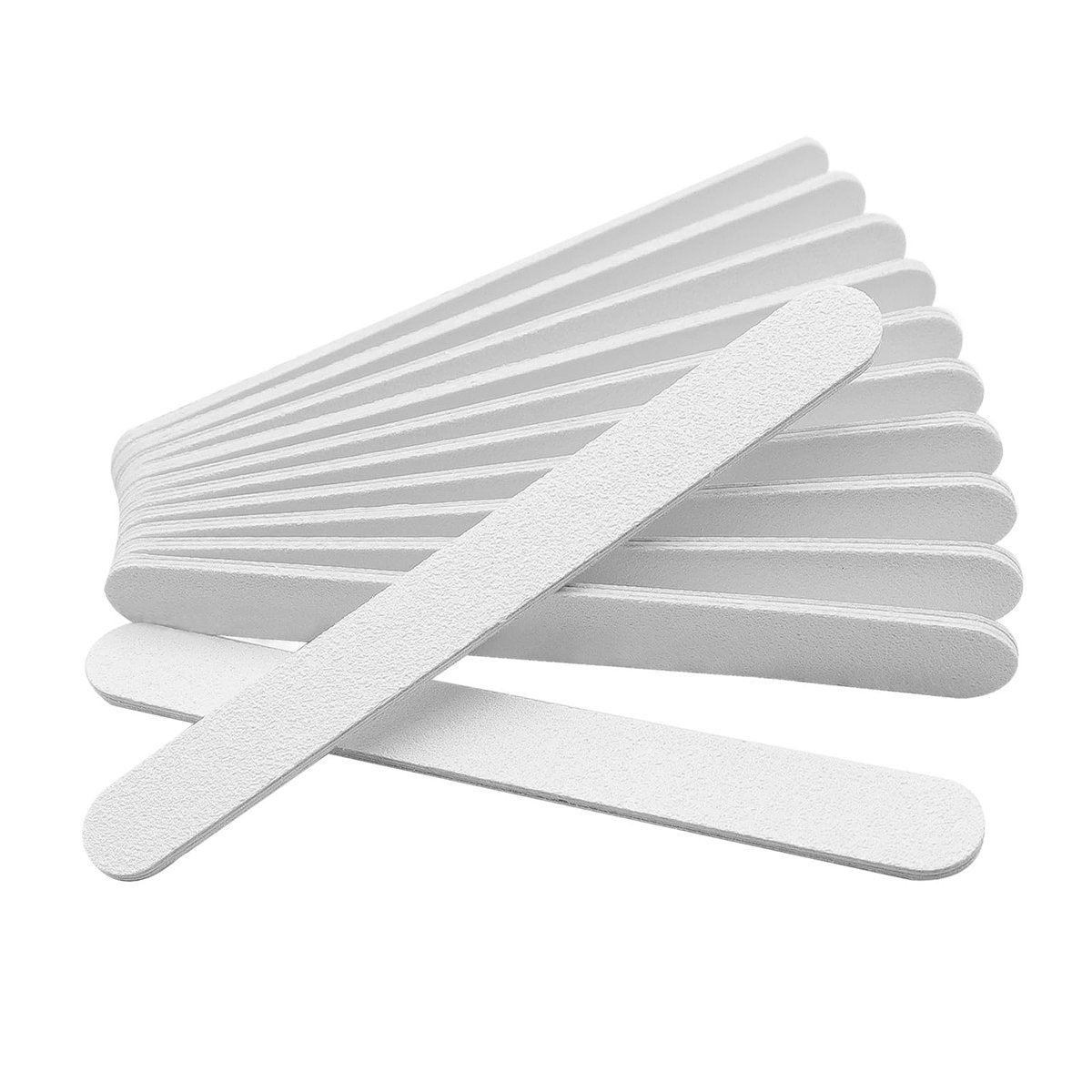 Professionelle weiße Nagelfeilen (12er-Pack) – 100/180 Grit Doppelseitige Emery Boards für Naturnägel, Acrylnägel & Gels – Langlebiges Nagelfeilen-Set für Maniküre & Pediküre
