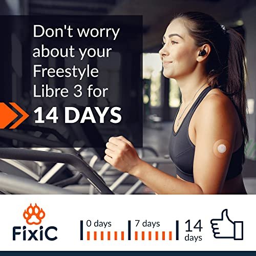 Fixic Libre 3 Sensor Covers – 25er Pack Kleine Größe – Perfekte Haftpflaster für Libre 3 & Plus – Kein Kleber in der Mitte – Vorgeschnittene Rückseite – Die beste Fixierung für Ihren Sensor! (Transparent)