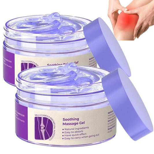 2er-Pack Beruhigendes Massagegel – Kühlendes Gelenk-Gel für Knie, Lenden, Nacken, Rücken, Schultern, Hände und Füße – Lila Gel