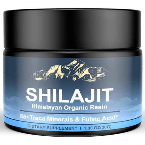 Himalayan Shilajit Bio-Resin – 600 mg reines Naturharz mit 85+ Spurenelementen & Fulvinsäure, Energie & Immunsystem, 30 g