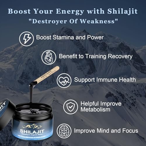 Himalayan Shilajit Bio-Resin – 600 mg reines Naturharz mit 85+ Spurenelementen & Fulvinsäure, Energie & Immunsystem, 30 g