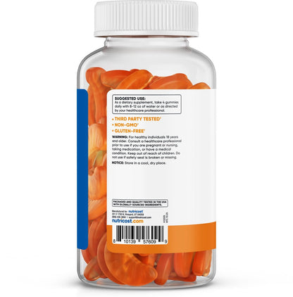 Nutricost Vitamin C Gummis (500 mg) 240 Gummis - Mit natürlichen Aromen & 556% des Tagesbedarfs an Vitamin C, Vegan, GMO-frei, Glutenfrei, 60 Portionen