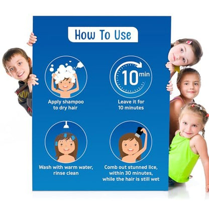 Lice No More Läuse-Shampoo 118 ml – Maximale Stärke mit Spezial-Läusekamm – Hergestellt in den USA