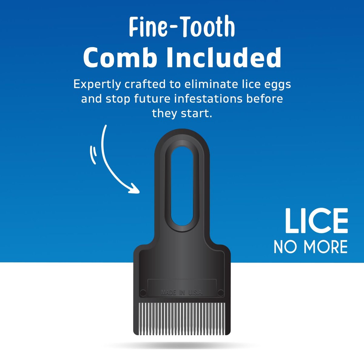 Lice No More Läuse-Shampoo 118 ml – Maximale Stärke mit Spezial-Läusekamm – Hergestellt in den USA