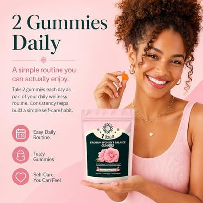 Itiban Ananas-Gummis für Frauen pH-Gleichgewicht, Weibliche Probiotika für Vaginalgesundheit, Immununterstützung, Vegan, Glutenfrei, Hawaiianische Ananas 60 Gummis 30 Portionen