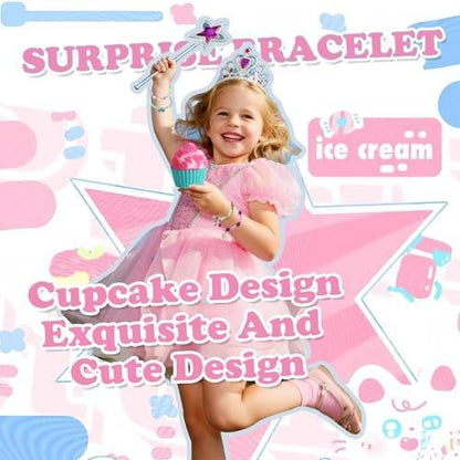 Badebomben für Kinder mit Überraschungs-Schmuck im Inneren – 8 Cupcake-Badebomben Geschenkset für Mädchen, Teenager, Ostergeschenk, Geburtstagsgeschenk, handgefertigte Fizz-Bubble-Spa-Badekugeln für Mädchen