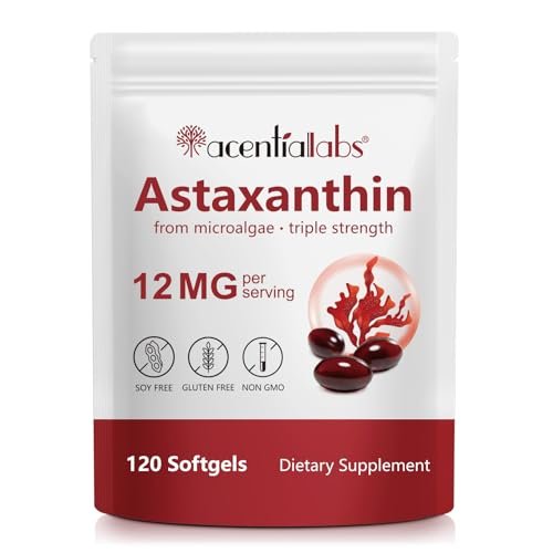 ZUZOKKAHA Astaxanthin Kapseln 12 mg - 120 Softgels | Hochwertiges natürliches Antioxidans aus Mikroalgen | Unterstützt Augen, Haut, Gehirn, Gelenke, Herz & Immunsystem | Non-GMO, Glutenfrei