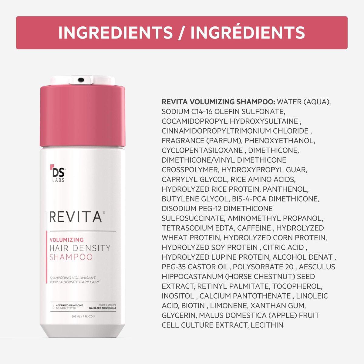 DS Labs Revita Volumizing Shampoo & Conditioner Set für feines, flaches, dünner werdendes Haar – Gewichtsloser Ansatzlift, unterstützt Haardichte, sulfatfrei, farbsicher (205 ml pro Flasche, 2er-Pack)