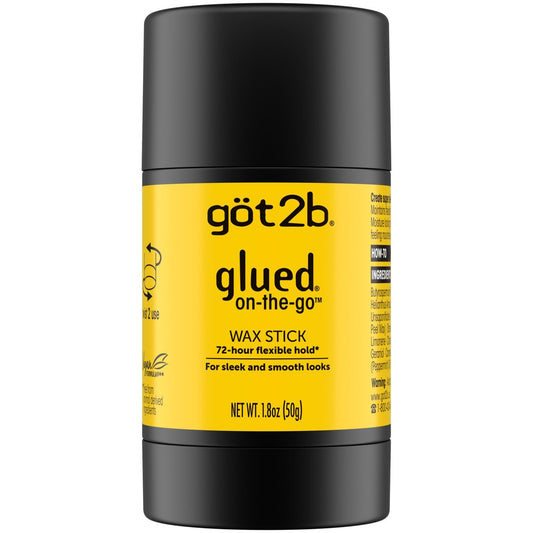 got2b glued on-the-go Wachsstift, 50 g – für glatte und slick Styles ohne Knuspern, kontrolliert Frizz